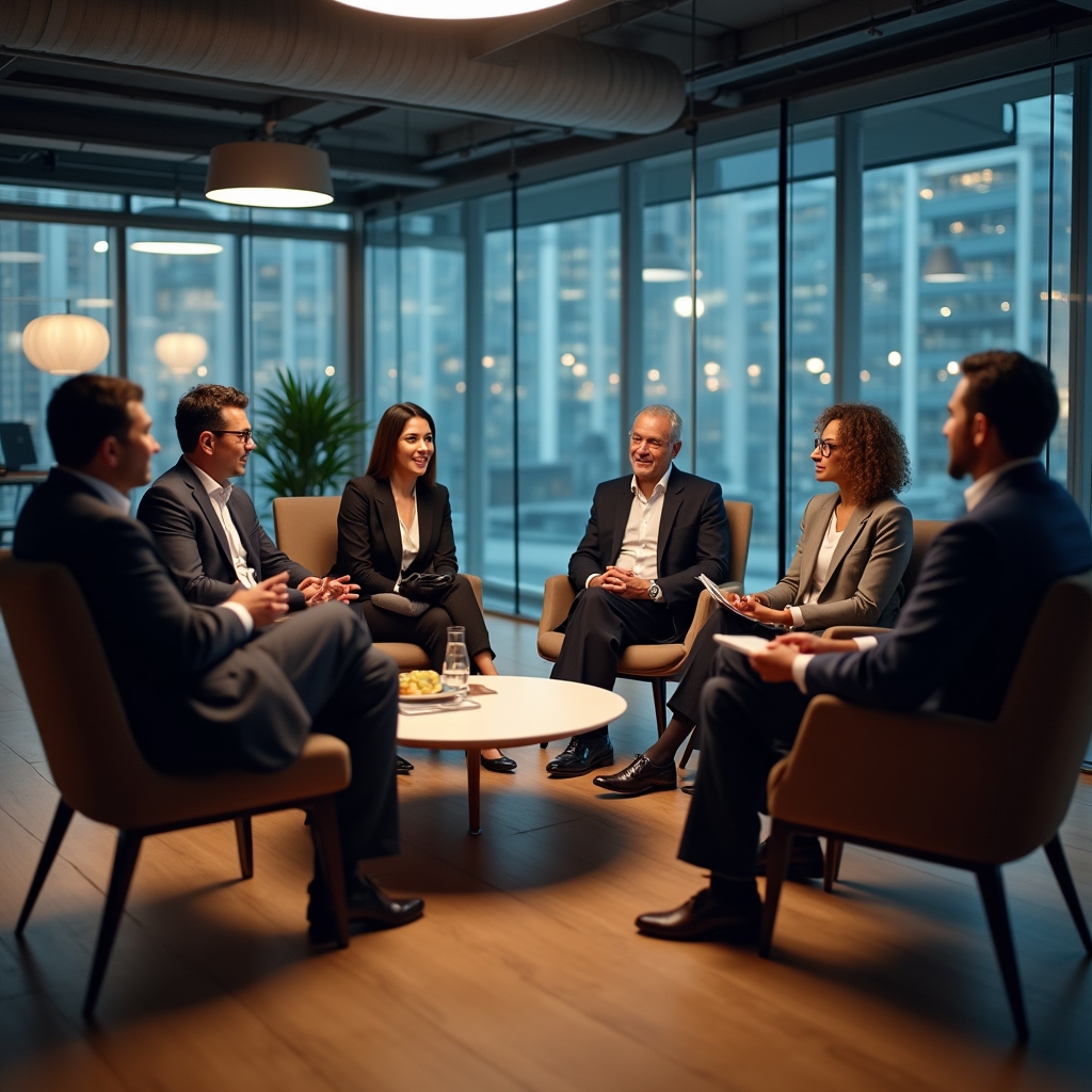 Teammitglieder diskutieren offen über anstehende Veränderungen im Unternehmen